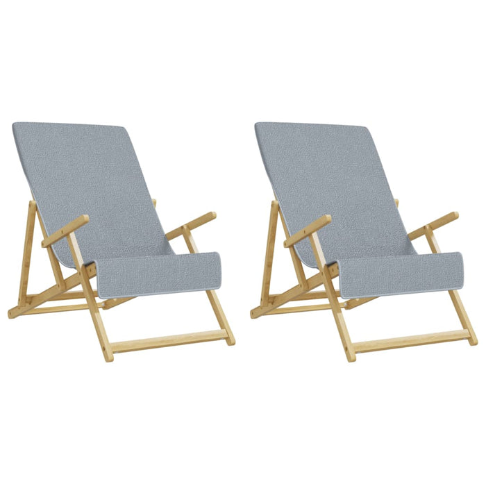 Prosoape de plajă, 2 buc., gri, 60x135 cm, textil 400 GSM - WALTI WALTI