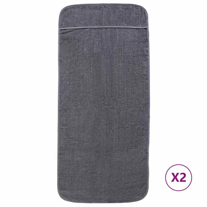 Prosoape de plajă, 2 buc., antracit, 60x135 cm, textil 400 GSM - WALTI WALTI