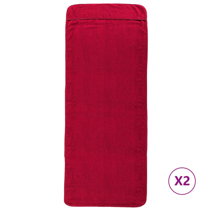 Prosoape de plajă, 2 buc., vișiniu, 75x200 cm, textil 400 GSM - WALTI WALTI