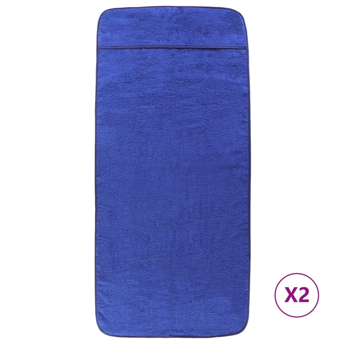 Prosoape de plajă, 2 buc., albastru, 60x135 cm, textil 400 GSM - WALTI WALTI