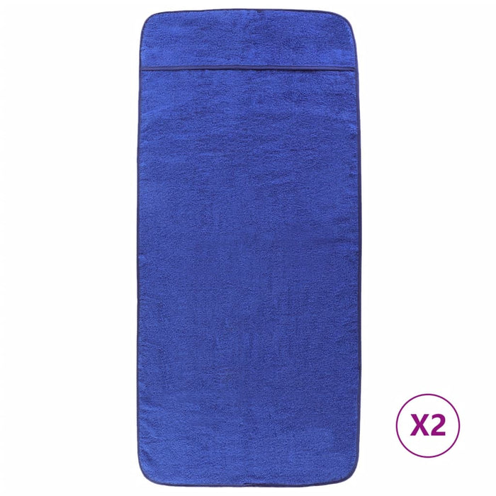 Prosoape de plajă, 2 buc., albastru, 75x200 cm, textil 400 GSM - WALTI WALTI