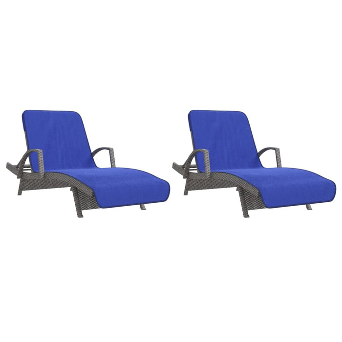 Prosoape de plajă, 2 buc., albastru, 75x200 cm, textil 400 GSM - WALTI WALTI