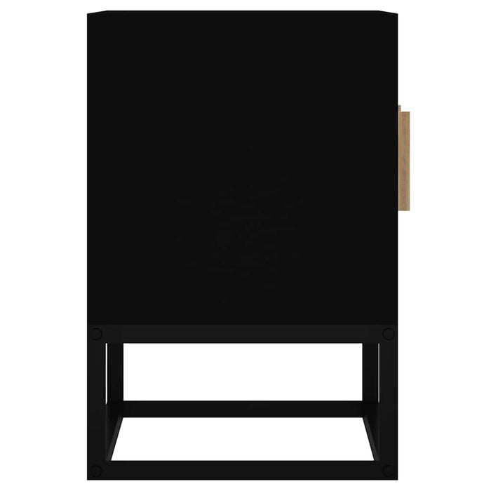 Comodă TV, negru, 105x30x45 cm, lemn prelucrat & fier WALTI