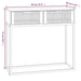 Masă de consolă albă 80x30x75 cm din lemn de lemn și fier - WALTI WALTI