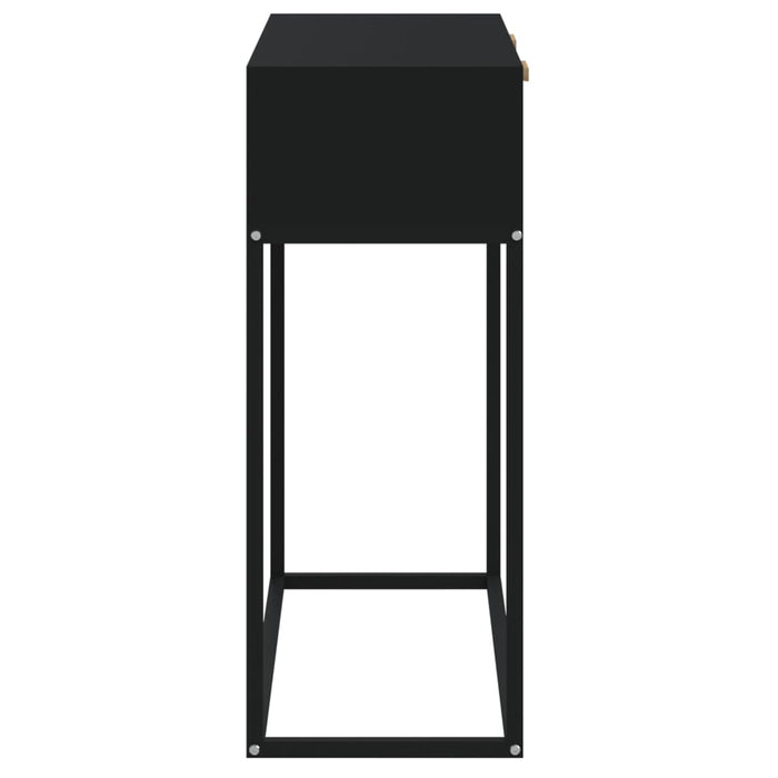 Masă consolă, negru, 80x30x75 cm, lemn prelucrat și fier - WALTI WALTI
