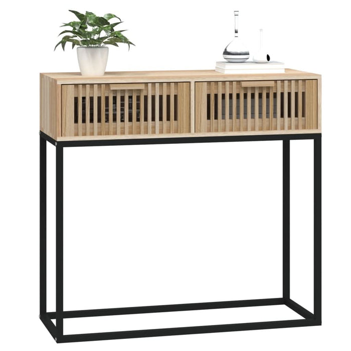 Masă consolă, 80x30x75 cm, lemn prelucrat și fier - WALTI WALTI