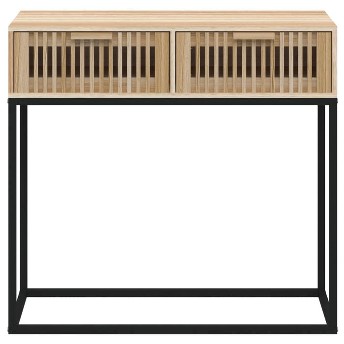 Masă consolă, 80x30x75 cm, lemn prelucrat și fier - WALTI WALTI