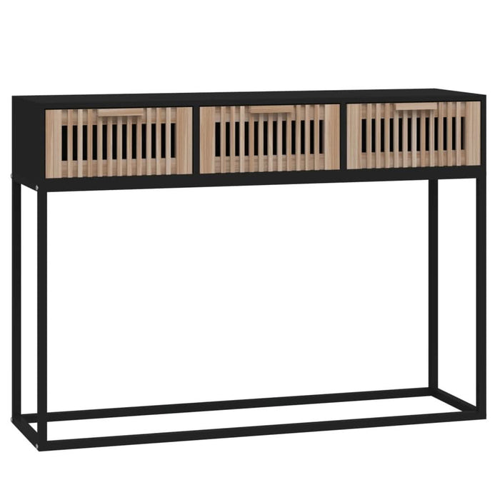 Masă consolă, negru, 105x30x75 cm, lemn prelucrat și fier - WALTI WALTI
