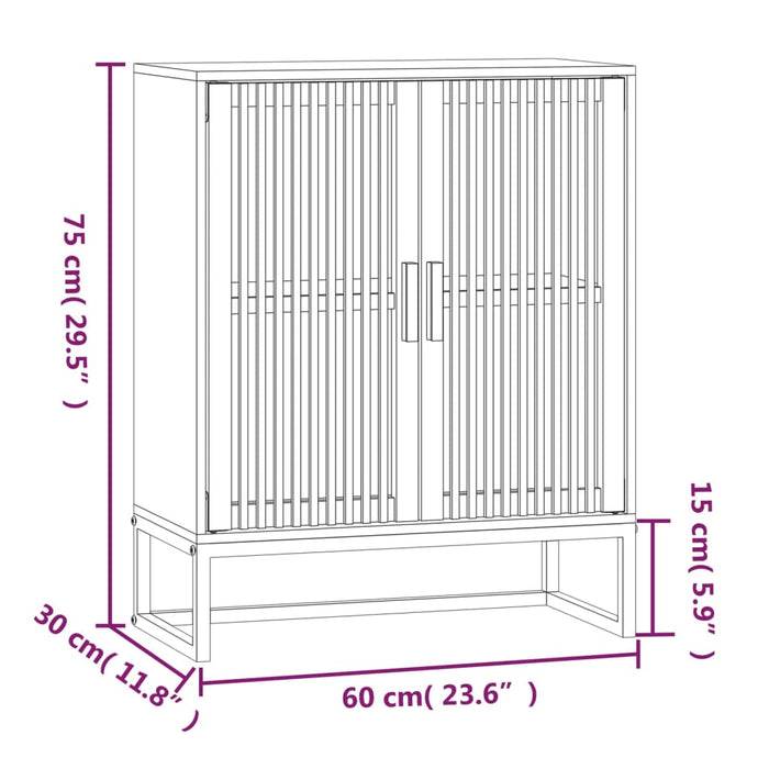 Dulap, alb, 60x30x75 cm, lemn prelucrat - WALTI WALTI