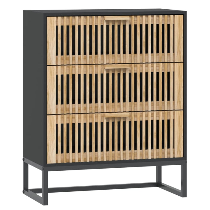 Dulap, negru, 60x30x75 cm, lemn prelucrat WALTI