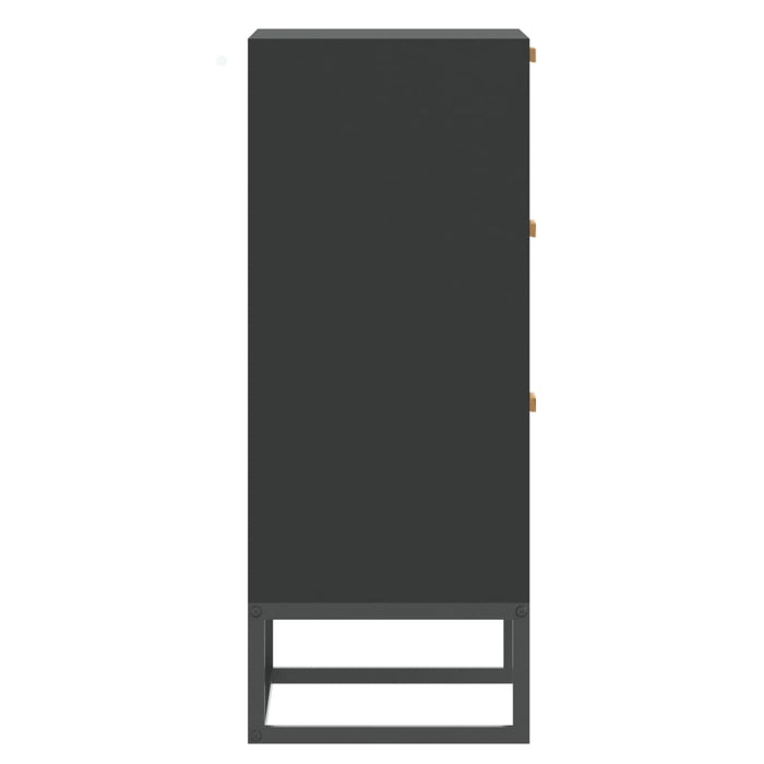 Dulap, negru, 60x30x75 cm, lemn prelucrat WALTI