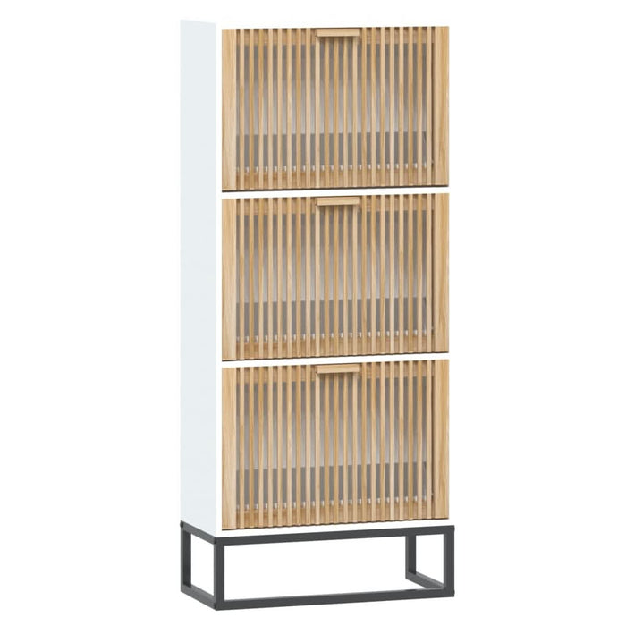 Pantofar, alb, 52x25x120 cm, lemn prelucrat - WALTI WALTI