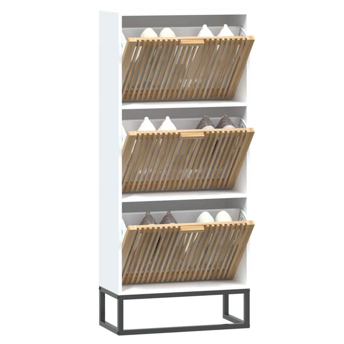 Pantofar, alb, 52x25x120 cm, lemn prelucrat - WALTI WALTI