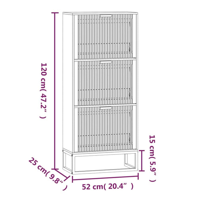 Pantofar, alb, 52x25x120 cm, lemn prelucrat - WALTI WALTI