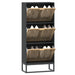 Pantofar, negru, 52x25x120 cm, lemn prelucrat - WALTI WALTI