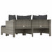 Set mobilier de grădină cu perne, 3 piese, gri, poliratan - WALTI WALTI