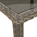 Masă de grădină pentru dining Gri 90 x 90 x 75 cm Rattan poli - WALTI WALTI