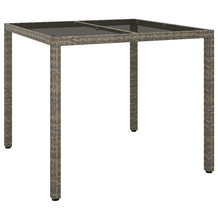 Masă de grădină pentru dining Gri 90 x 90 x 75 cm Rattan poli - WALTI WALTI