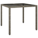 Masă de grădină pentru dining Gri 90 x 90 x 75 cm Rattan poli - WALTI WALTI