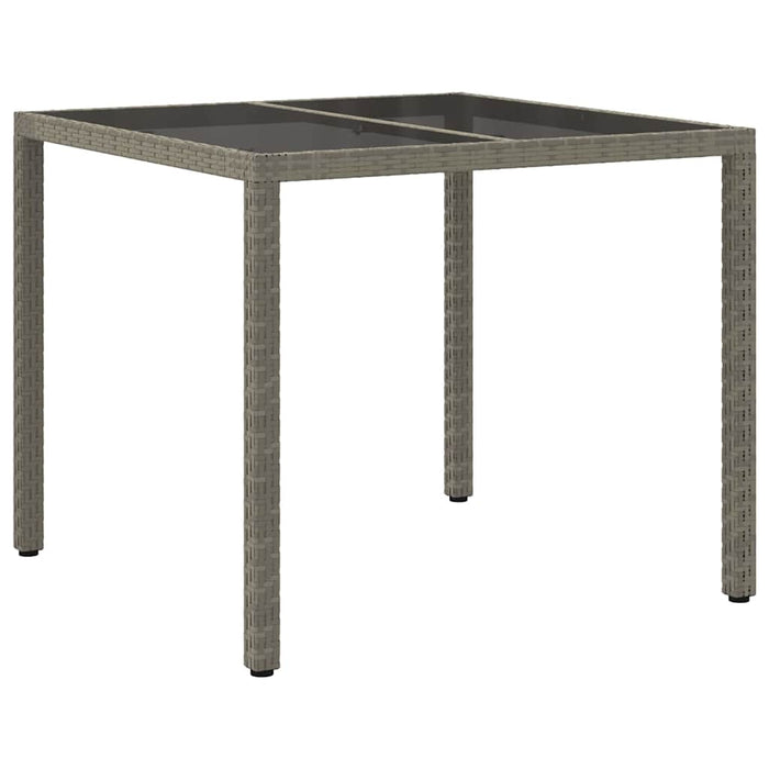 Masă de grădină pentru dining Gri 90 x 90 x 75 cm Rattan poli - WALTI WALTI