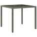 Masă de grădină pentru dining Gri 90 x 90 x 75 cm Rattan poli - WALTI WALTI