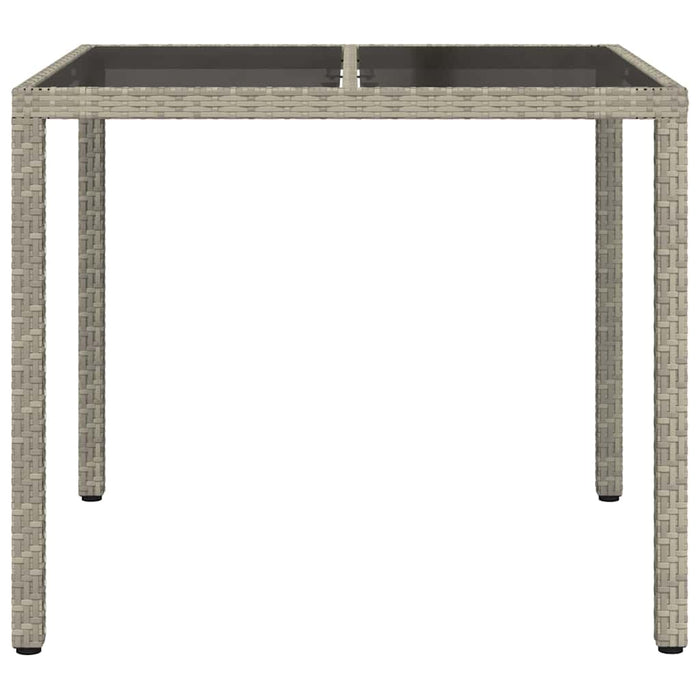 Masă de grădină pentru dining Gri 90 x 90 x 75 cm Rattan poli - WALTI WALTI