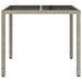 Masă de grădină pentru dining Gri 90 x 90 x 75 cm Rattan poli - WALTI WALTI