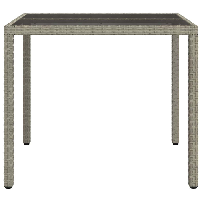 Masă de grădină pentru dining Gri 90 x 90 x 75 cm Rattan poli - WALTI WALTI