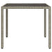 Masă de grădină pentru dining Gri 90 x 90 x 75 cm Rattan poli - WALTI WALTI
