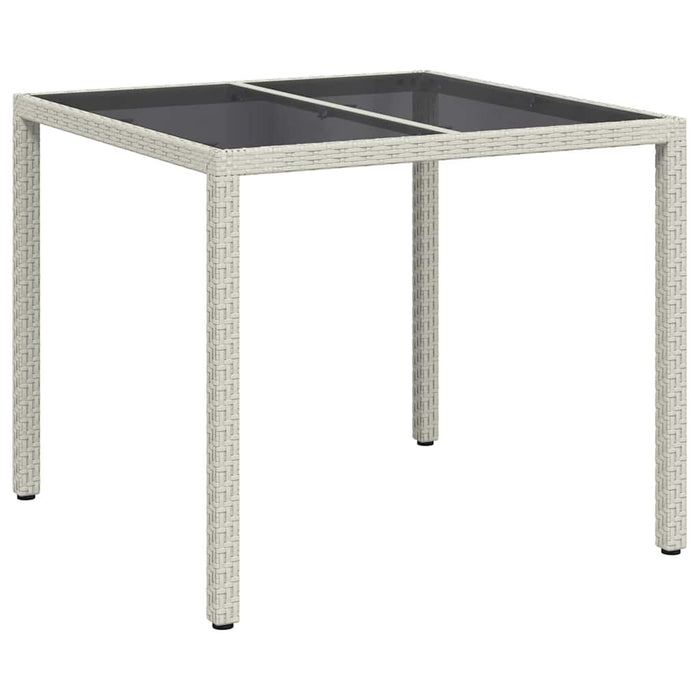 Masă de Grădină Alb 90 x 90 x 75 cm poliratan - WALTI WALTI
