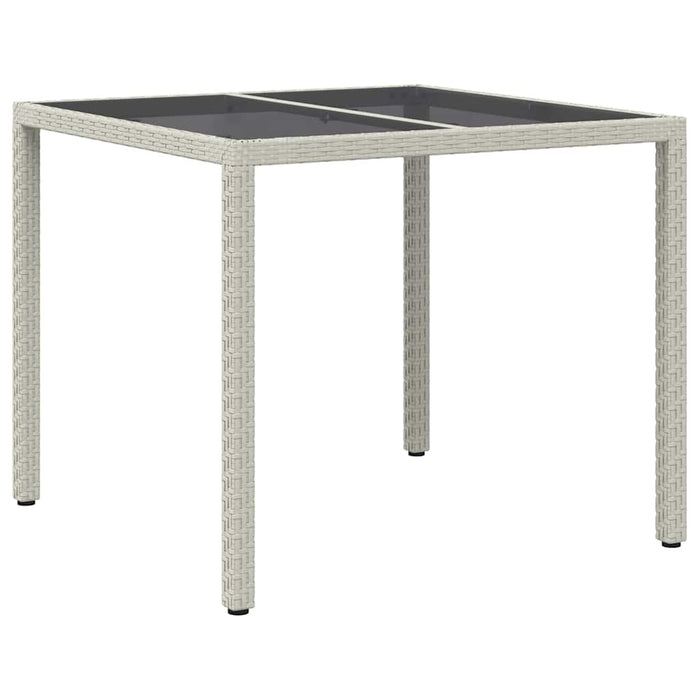 Masă de Grădină Alb 90 x 90 x 75 cm poliratan - WALTI WALTI