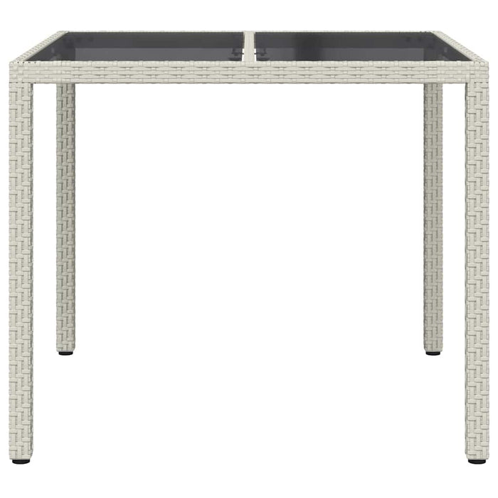 Masă de Grădină Alb 90 x 90 x 75 cm poliratan - WALTI WALTI