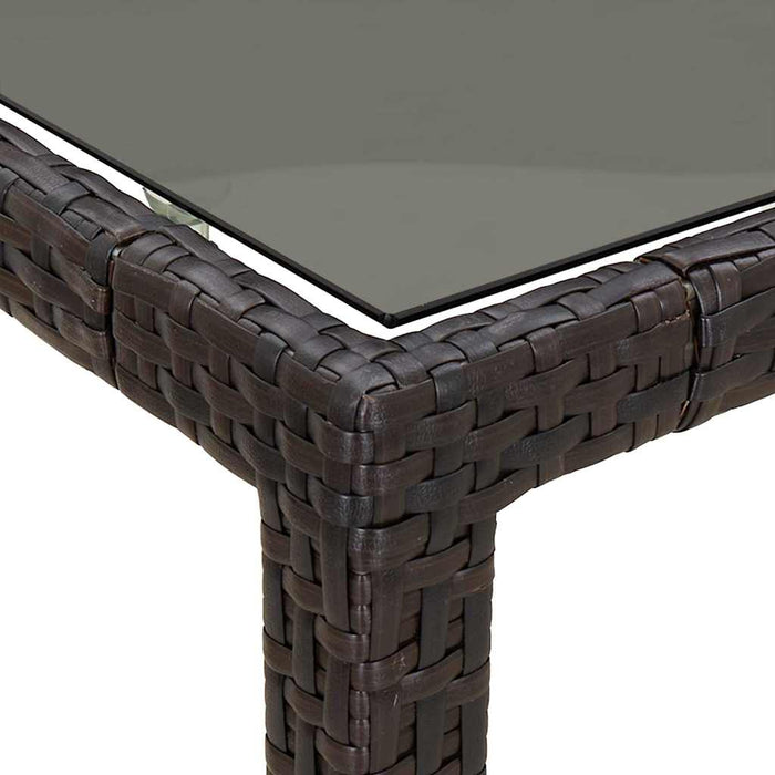 Masă de Grădină Maro 150 x 90 x 75 cm poliratan WALTI
