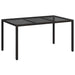 Masă de Grădină Negru 150 x 90 x 75 cm poliratan - WALTI WALTI