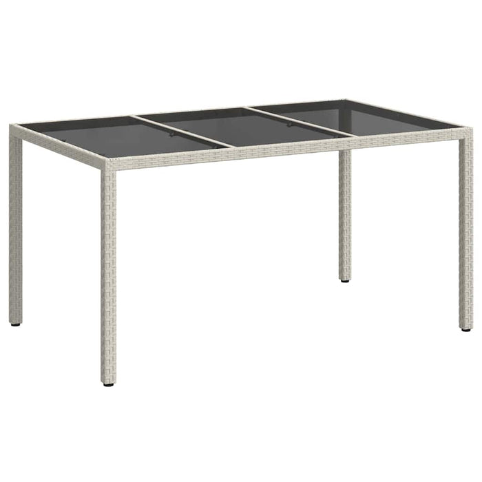 Masă de Grădină Alb 150 x 90 x 75 cm poliratan - WALTI WALTI