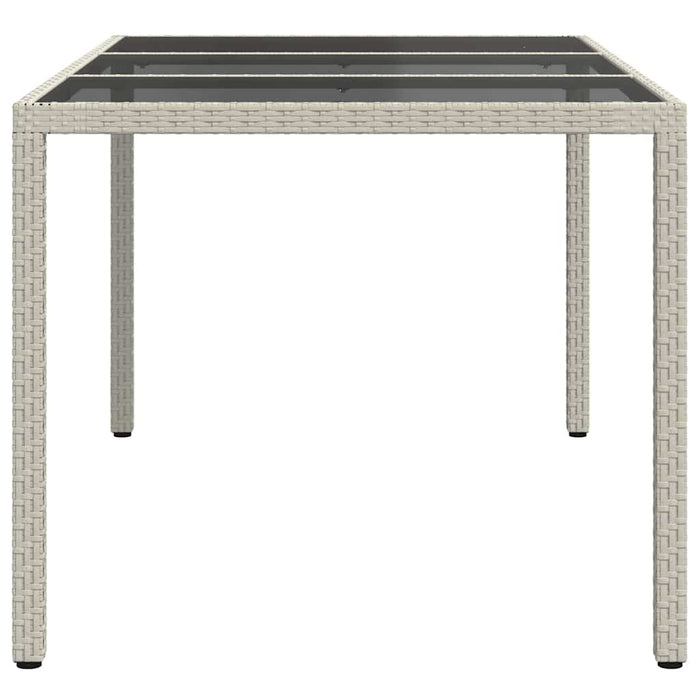 Masă de Grădină Alb 150 x 90 x 75 cm poliratan - WALTI WALTI