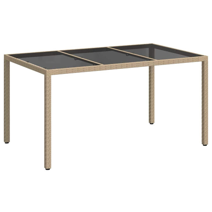 Masă de Grădină Bej 150 x 90 x 75 cm poliratan WALTI