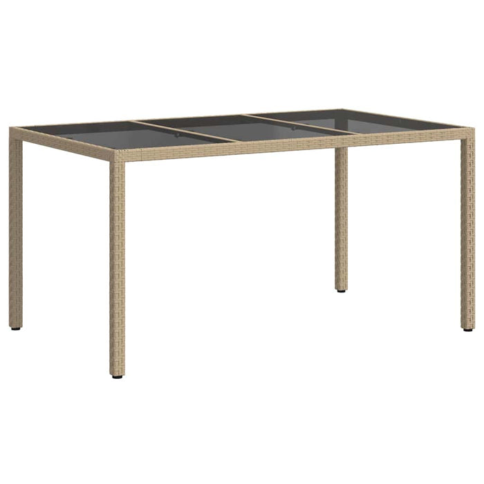 Masă de Grădină Bej 150 x 90 x 75 cm poliratan WALTI