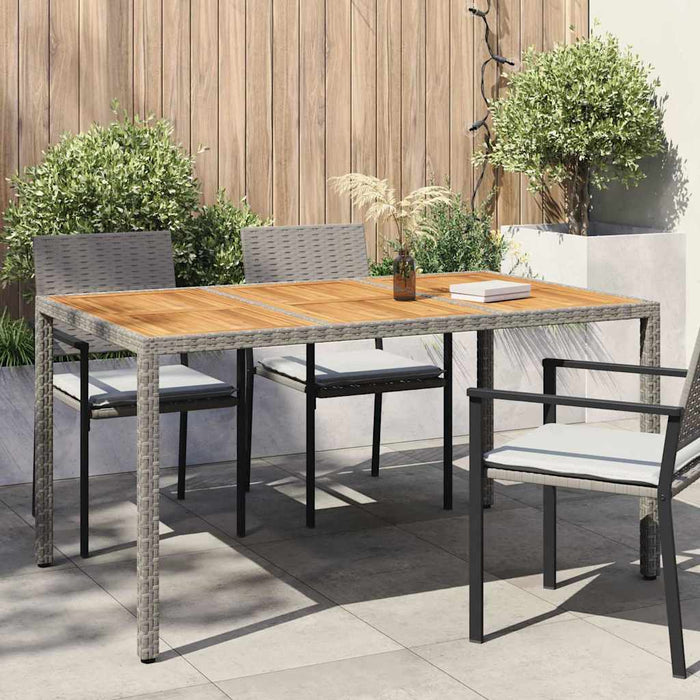Masă de Grădină Gri 150 x 90 x 75 cm poliratan - WALTI WALTI
