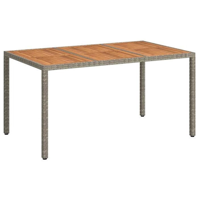 Masă de Grădină Gri 150 x 90 x 75 cm poliratan - WALTI WALTI