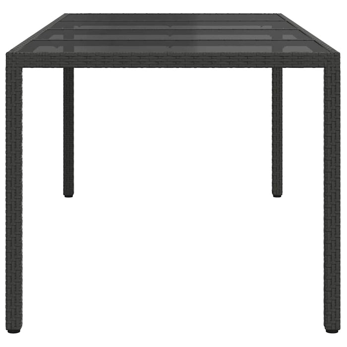 Masă de Grădină Negru 190 x 90 x 75 cm poliratan - WALTI WALTI