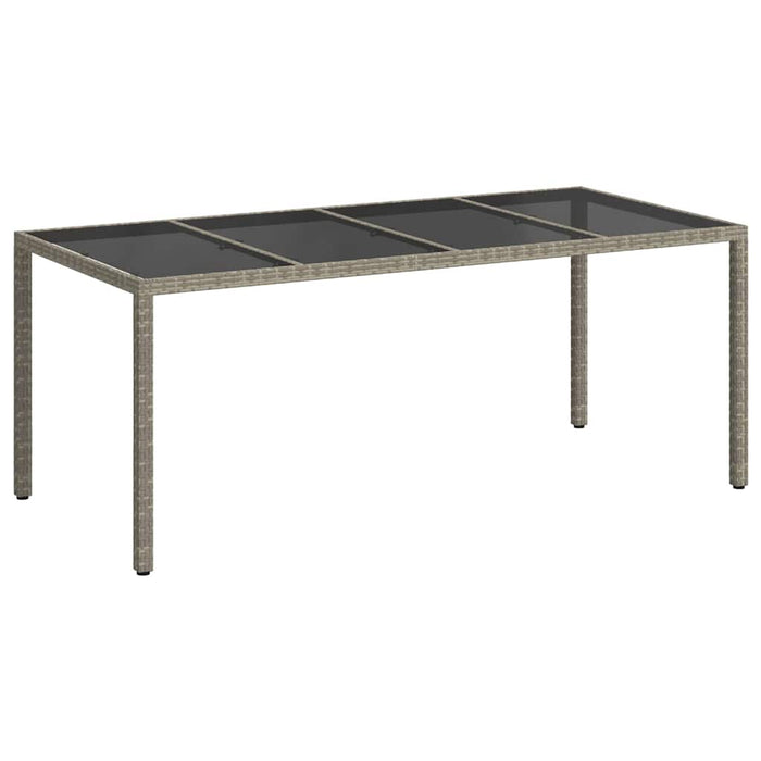 Masă de Grădină Gri 190 x 90 x 75 cm poliratan - WALTI WALTI