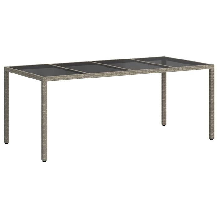 Masă de Grădină Gri 190 x 90 x 75 cm poliratan - WALTI WALTI