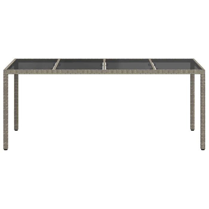 Masă de Grădină Gri 190 x 90 x 75 cm poliratan - WALTI WALTI