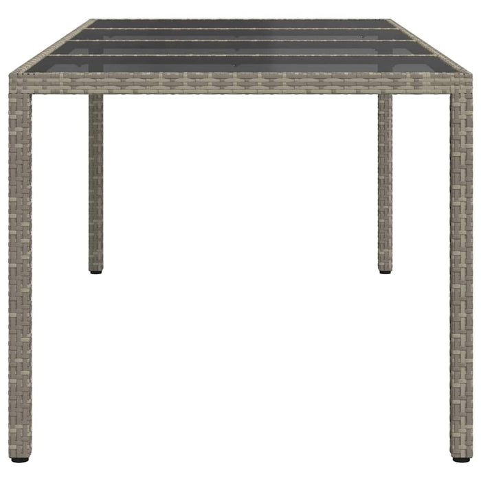Masă de Grădină Gri 190 x 90 x 75 cm poliratan - WALTI WALTI