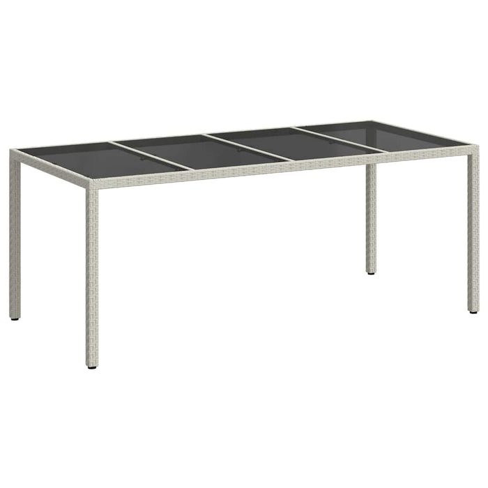 Masă de Grădină Alb 190 x 90 x 75 cm poliratan - WALTI WALTI