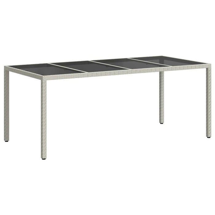 Masă de Grădină Alb 190 x 90 x 75 cm poliratan - WALTI WALTI