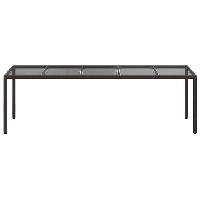 Masă de Grădină Maro 250 x 100 x 75 cm poliratan - WALTI WALTI