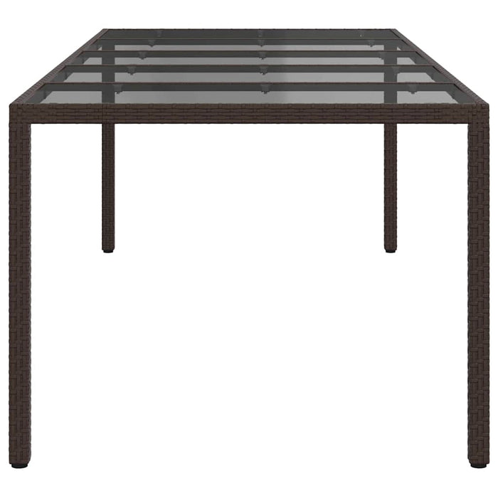 Masă de Grădină Maro 250 x 100 x 75 cm poliratan - WALTI WALTI