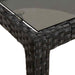 Masă de Grădină Negru Pur 250 x 100 x 75 cm poliratan - WALTI WALTI